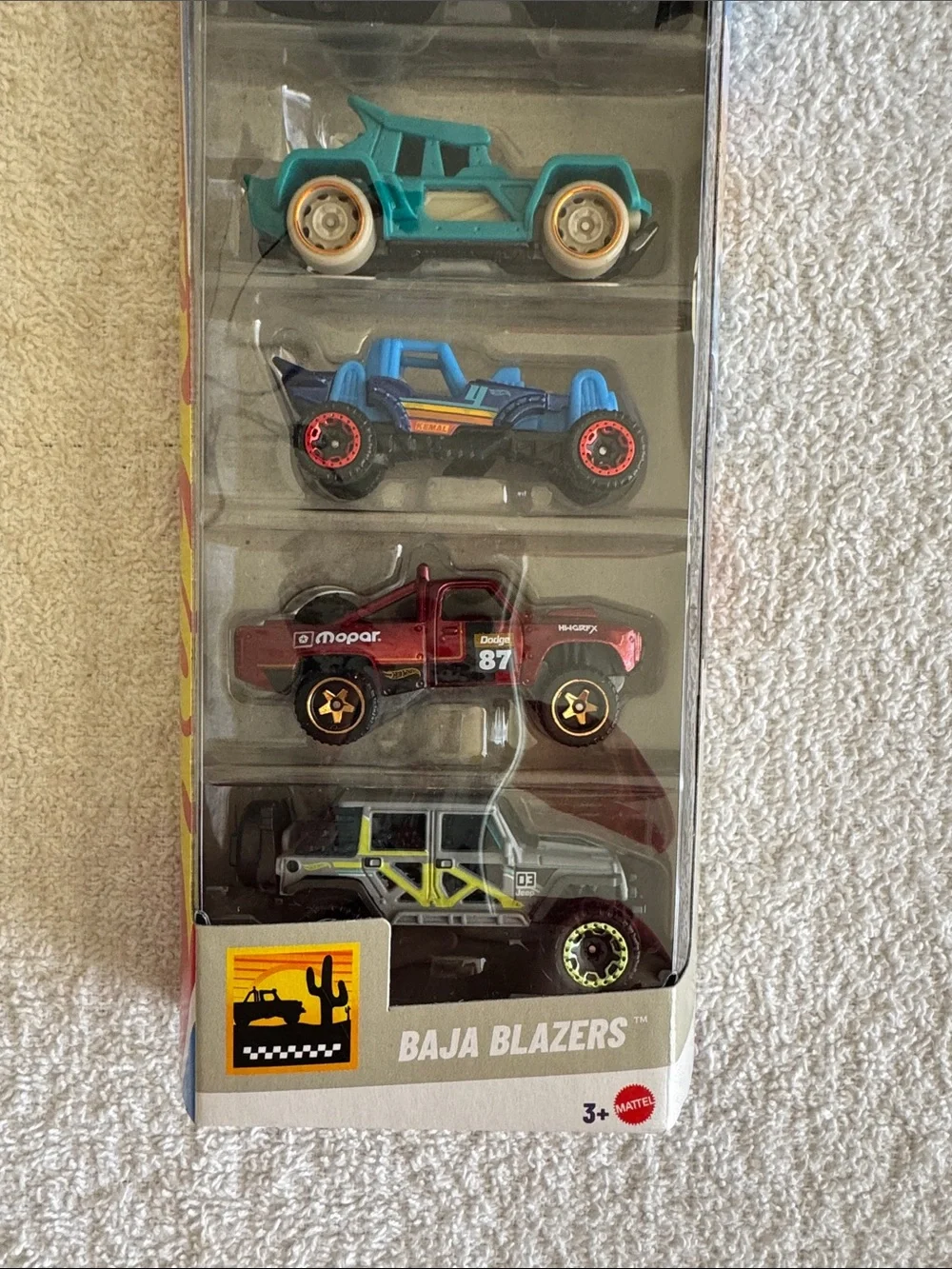 Hot Wheels Baja Blazers 5 Pack Assorted Kids Toy Cars - Multi-Color